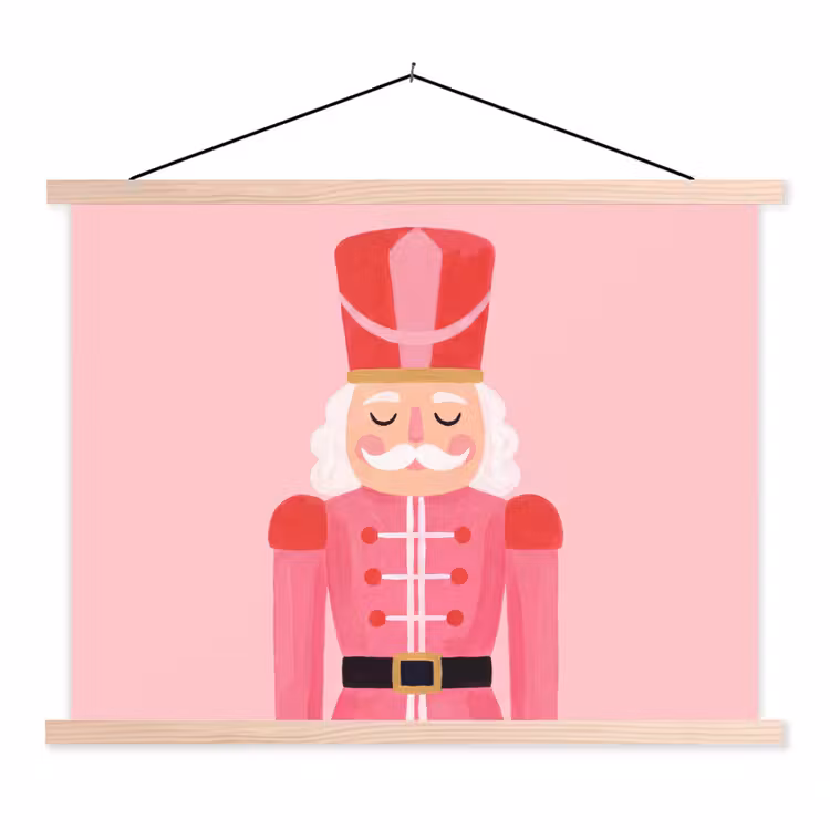 Schoolplaat - Notenkraker roze illustratie — 1