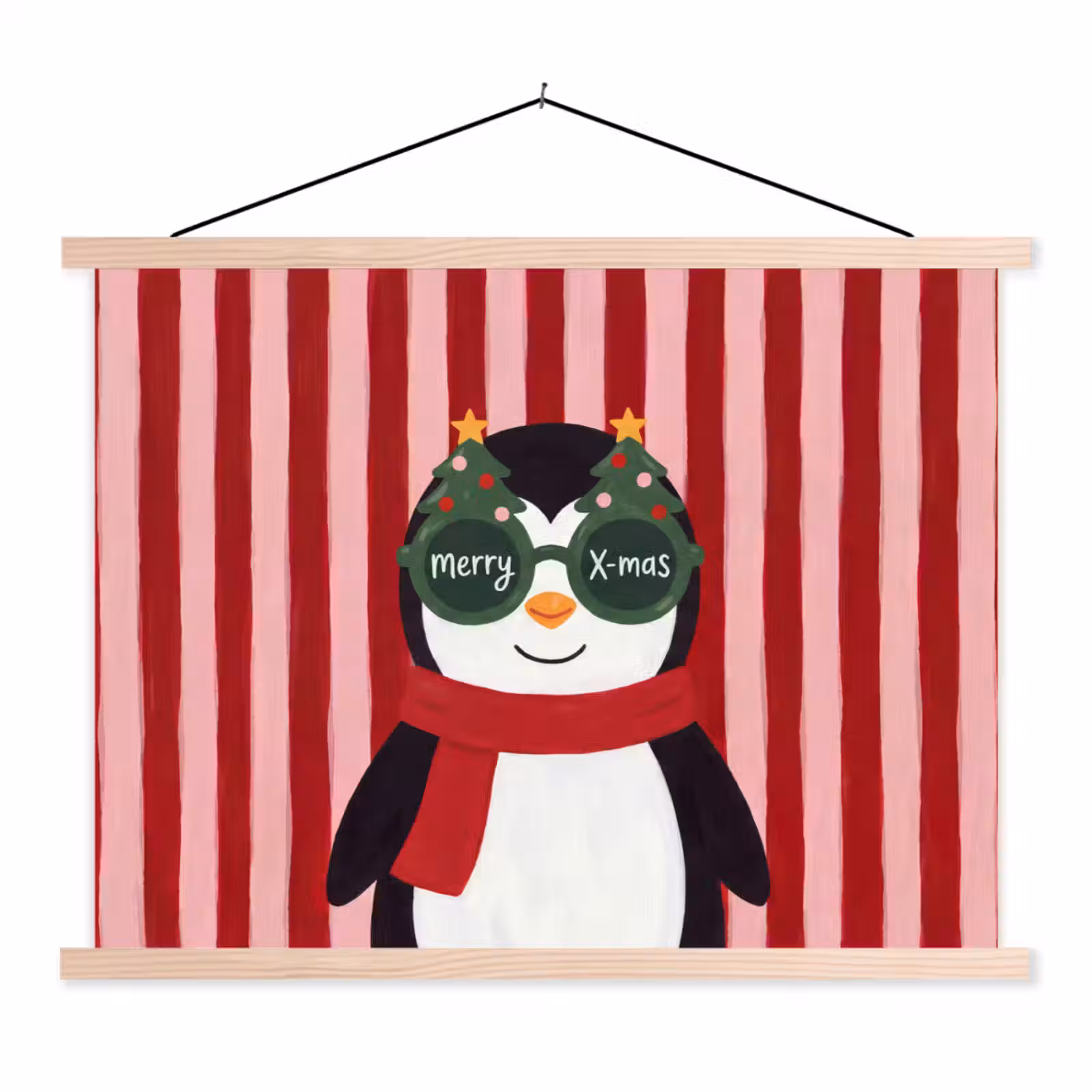 Schoolplaat - Pinguïn - Kerst - Illustratie — 1