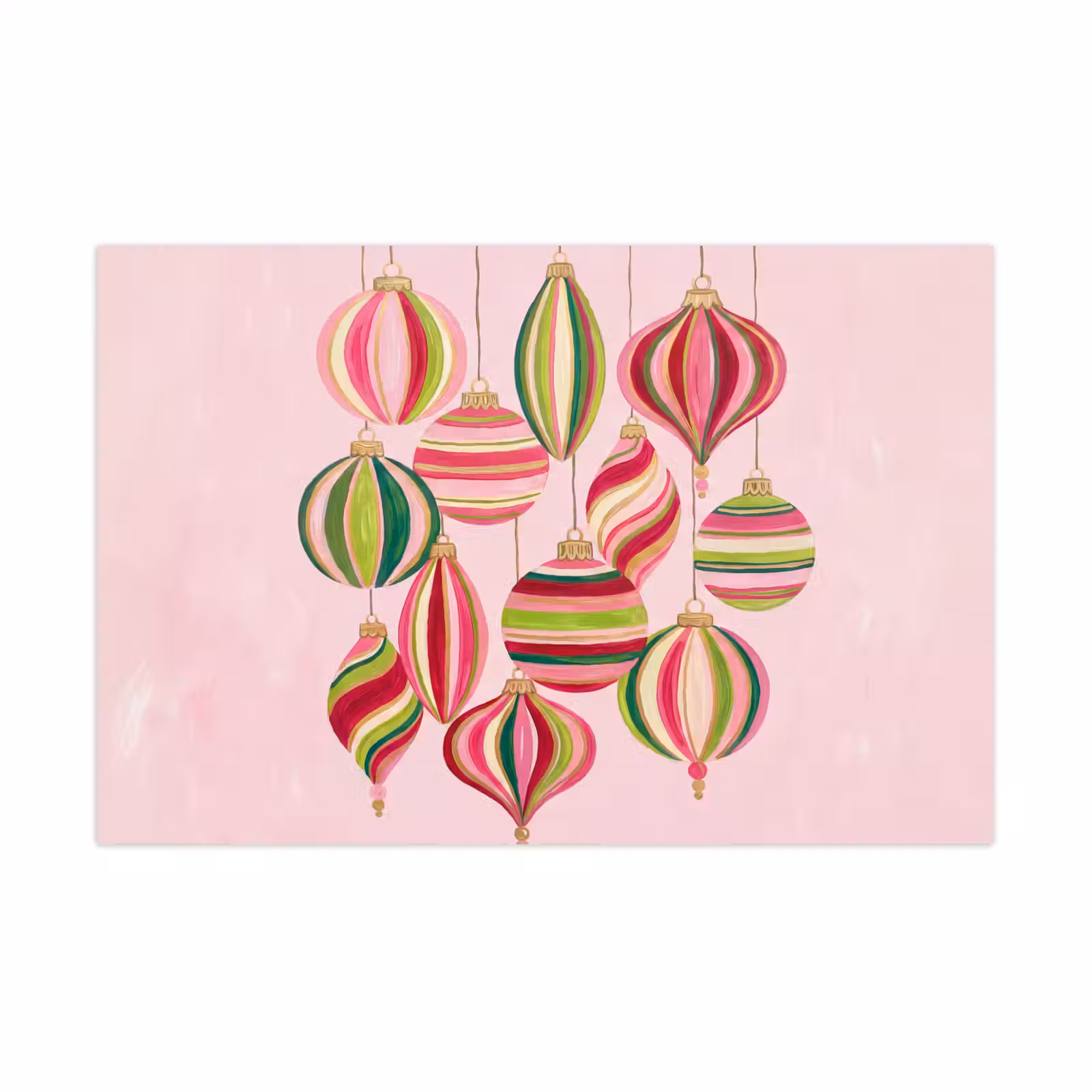 Speelkleed - Kerstversiering - Gestreept - Roze — 1
