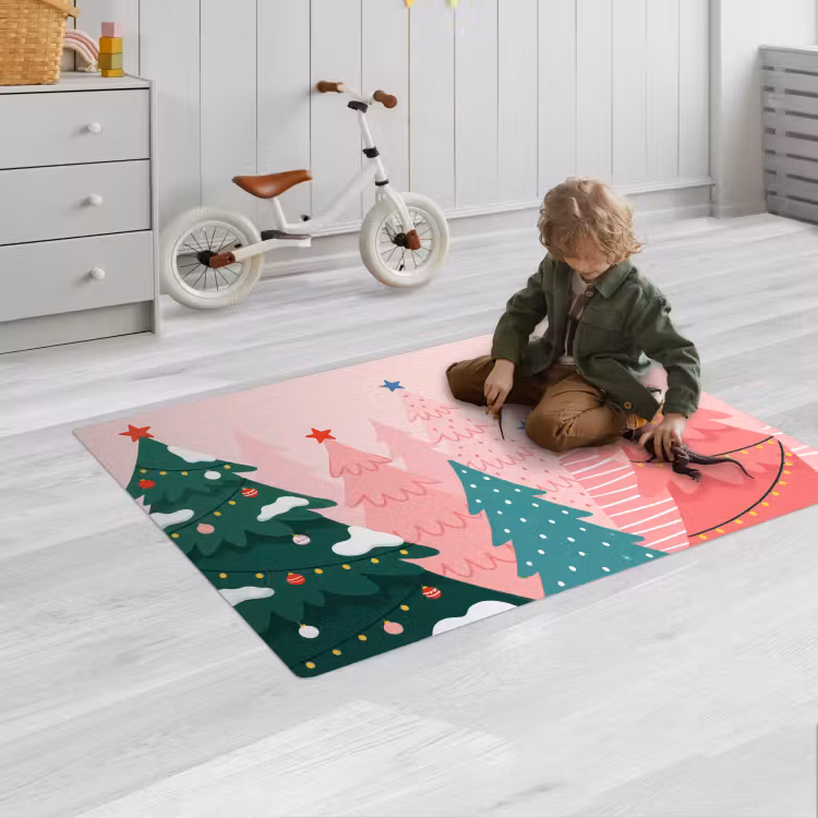 Speelkleed - Kerstbomen - Illustratie - Roze — 2