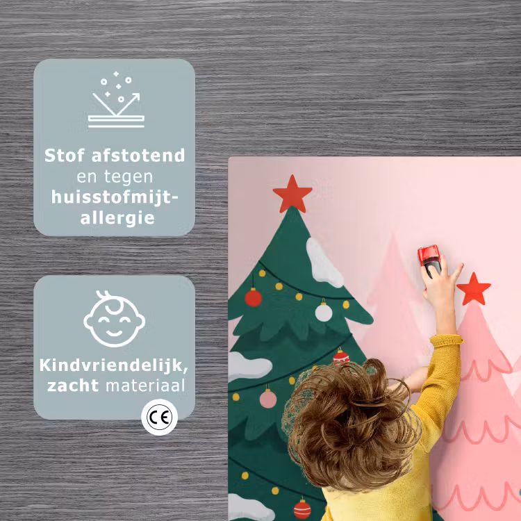 Speelkleed - Kerstbomen - Illustratie - Roze — 3