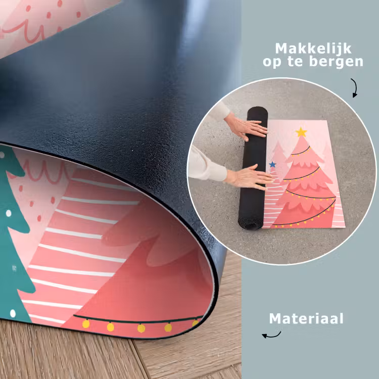 Speelkleed - Kerstbomen - Illustratie - Roze — 6