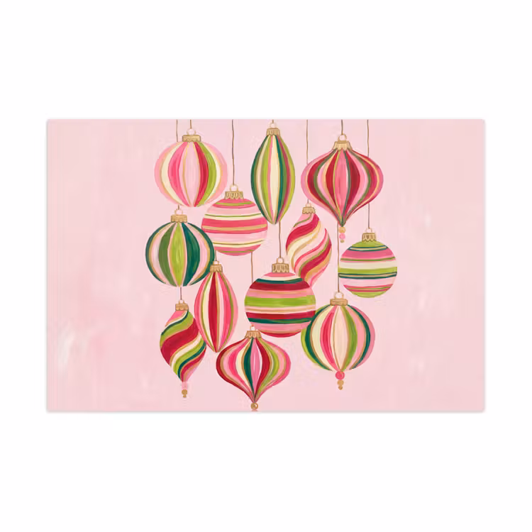 Speelkleed - Kerstversiering - Gestreept - Roze — 1