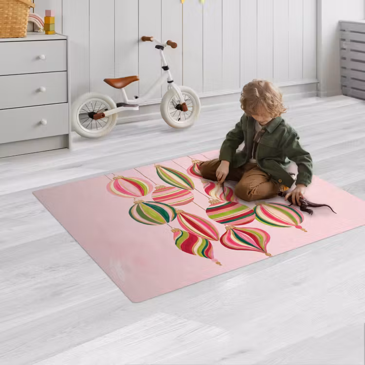 Speelkleed - Kerstversiering - Gestreept - Roze — 2