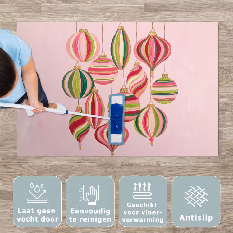Speelkleed - Kerstversiering - Gestreept - Roze — 4