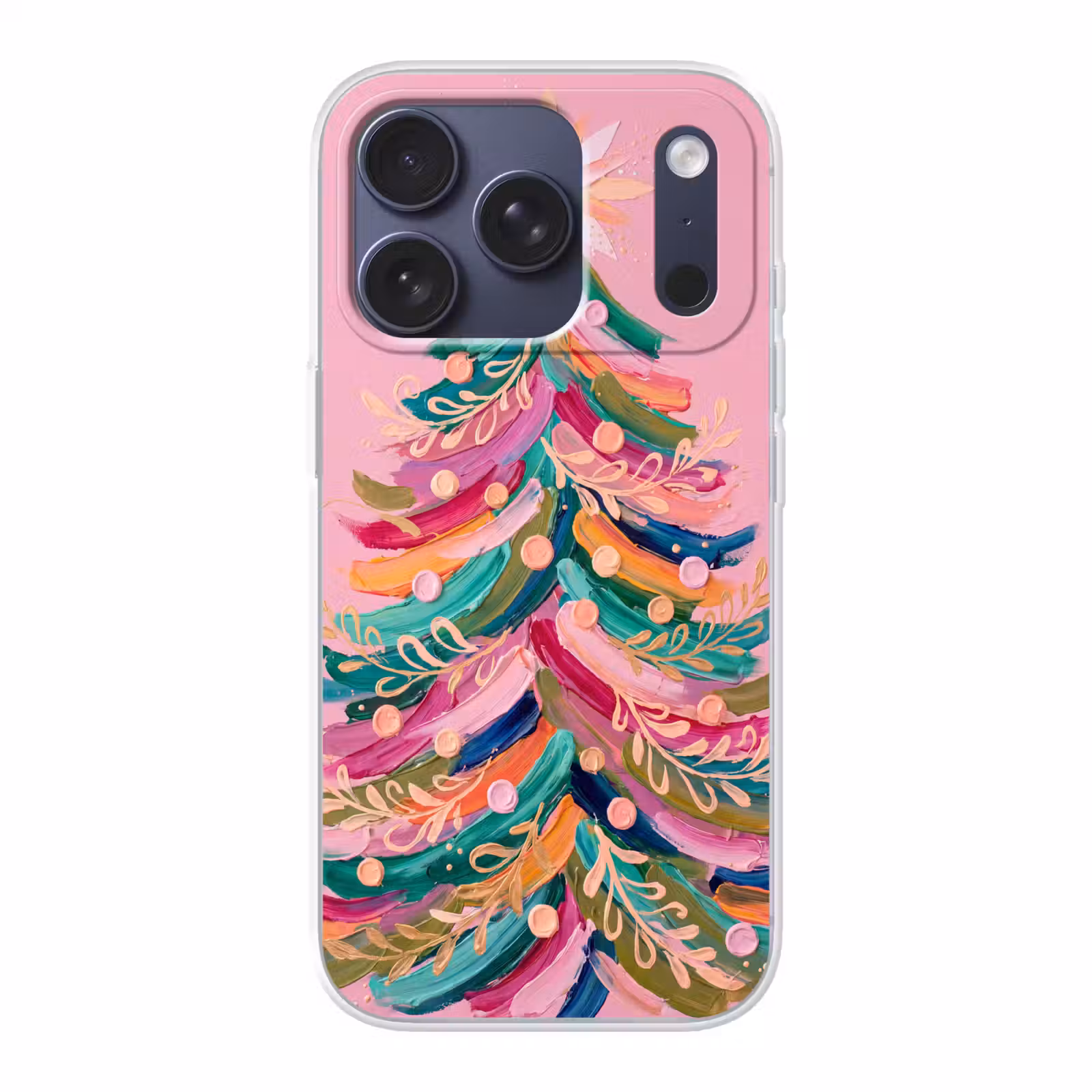 Telefoonhoesje - Kerstboom - Abstract - Kleurrijk — 1