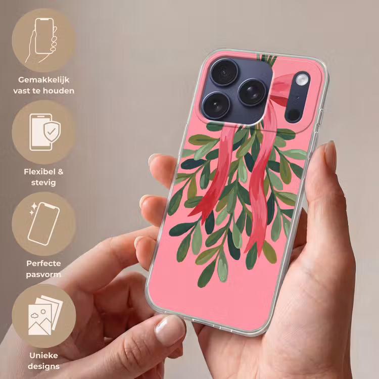 Telefoonhoesje - Plant - Lint - Roze — 4