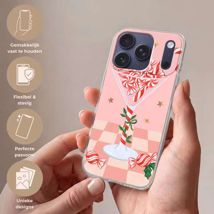 Telefoonhoesje - Snoep - Glas - Roze — 4