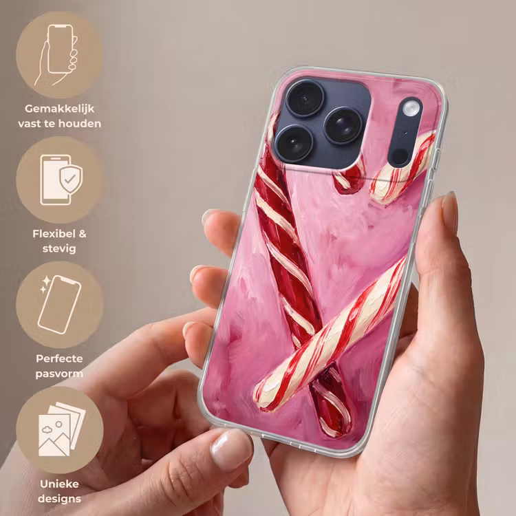 Telefoonhoesje - Snoep - Hart - Roze — 4