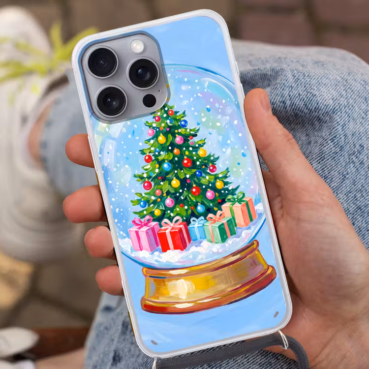 Telefoonhoesje met koord - Sneeuwbol - Kerst - Cadeaus — 2