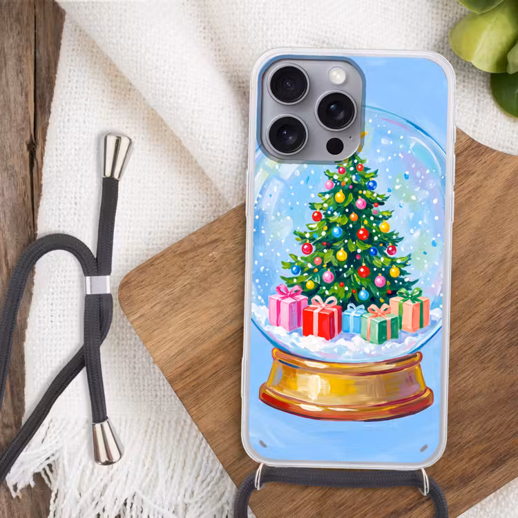 Telefoonhoesje met koord - Sneeuwbol - Kerst - Cadeaus — 3