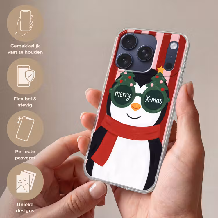 Telefoonhoesje - Pinguïn - Kerst - Illustratie — 4