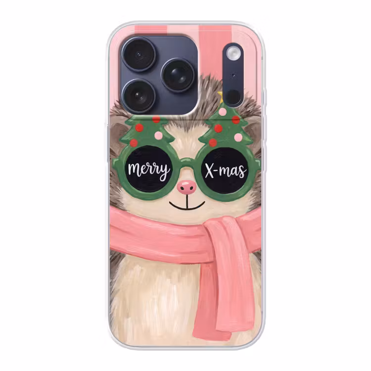 Telefoonhoesje - Egel - Kerst - Illustratie — 1