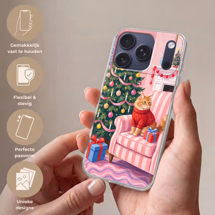 Telefoonhoesje - Kat - Kerst - Interieur — 4