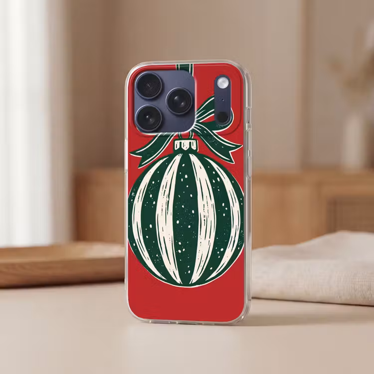 Telefoonhoesje - Kerstbal - Kerst - Rood — 3