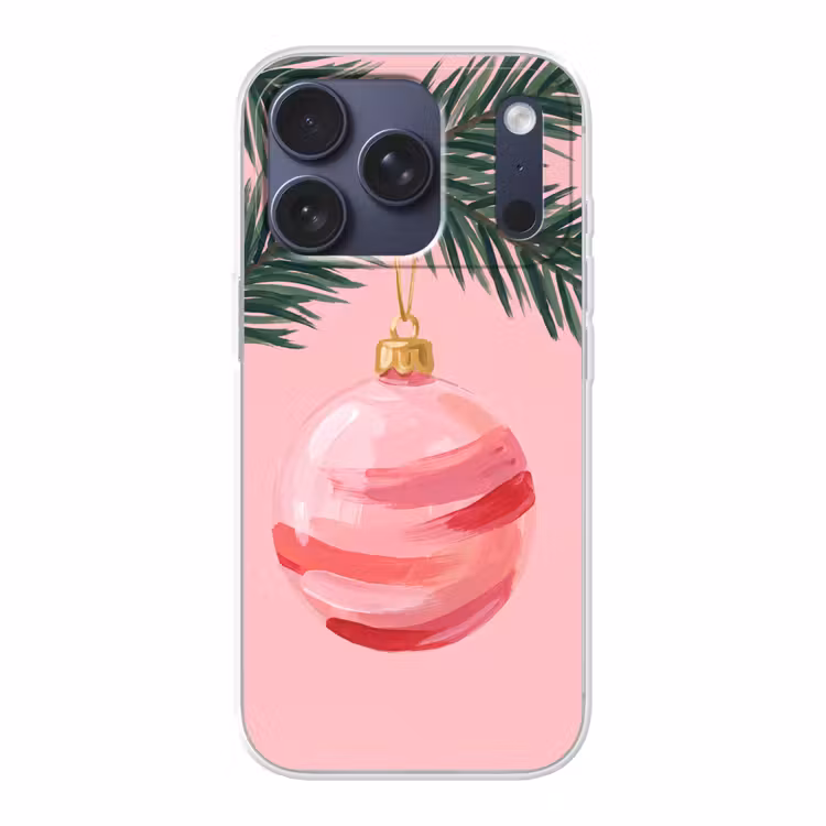 Telefoonhoesje - Kerstbal - Roze - Kerst — 1