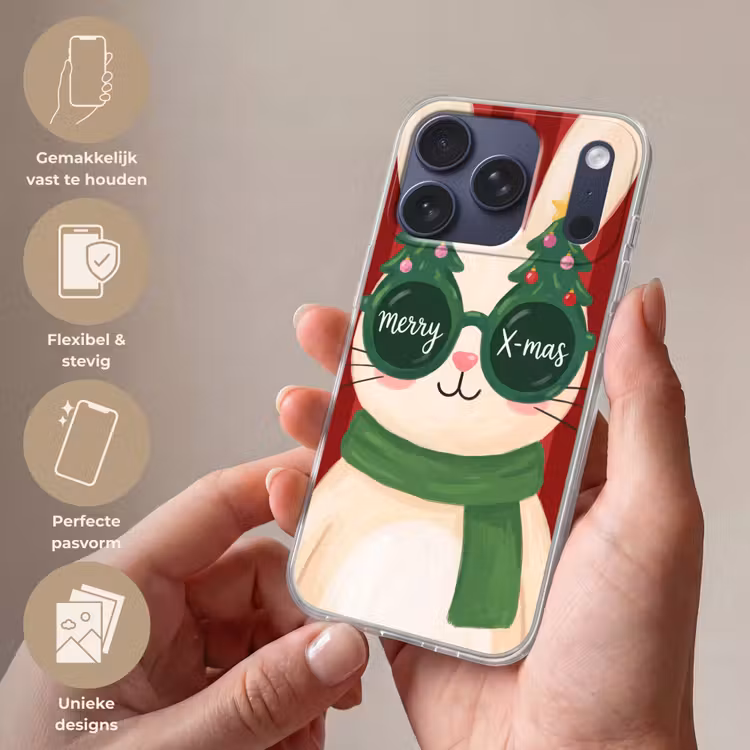 Telefoonhoesje - Konijn - Kerst - Dieren — 4