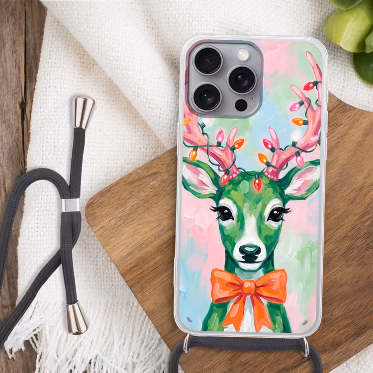 Telefoonhoesje met koord - Hert - Kerst - Dieren — 3