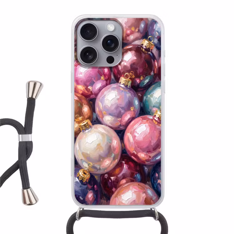 Telefoonhoesje met koord - Kerstdecoratie - Kleurrijk - Feest — 1
