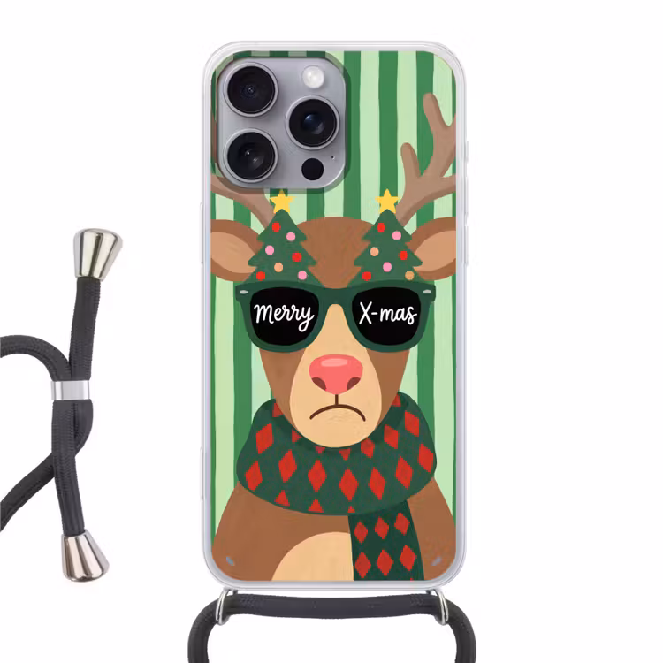 Telefoonhoesje met koord - Rendier - Kerst - Illustratie — 1