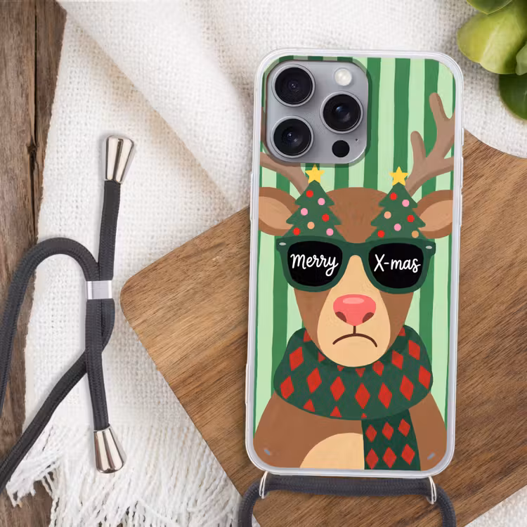 Telefoonhoesje met koord - Rendier - Kerst - Illustratie — 3