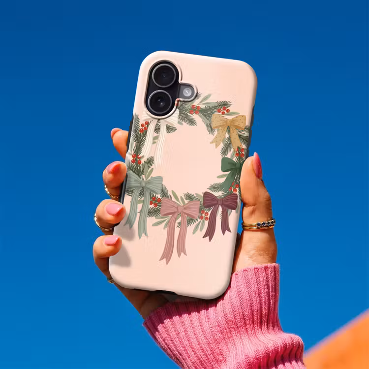 Telefoonhoesje Toughcase - Kerstkrans - Strikken - Kerst — 2