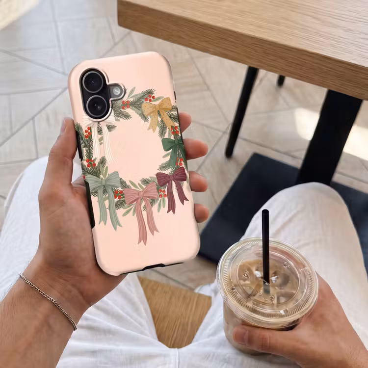 Telefoonhoesje Toughcase - Kerstkrans - Strikken - Kerst — 4