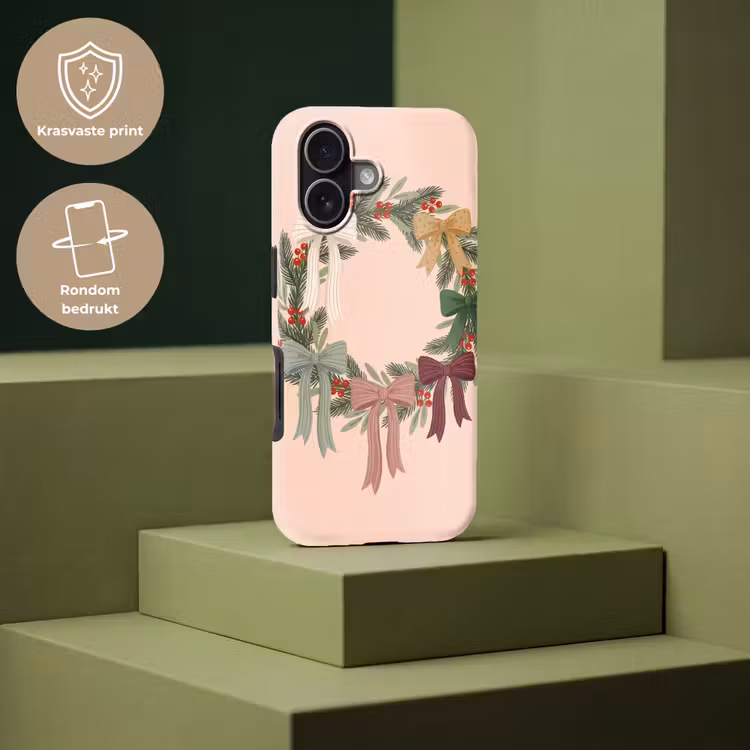 Telefoonhoesje Toughcase - Kerstkrans - Strikken - Kerst — 7