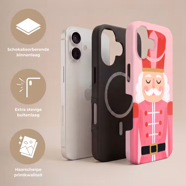 Telefoonhoesje Toughcase - Notenkraker roze illustratie — 3
