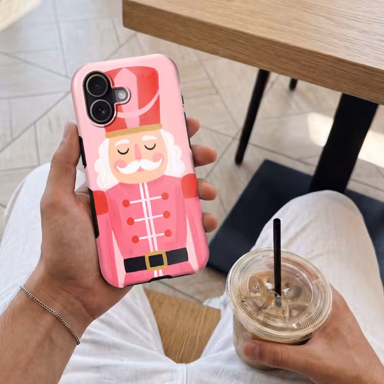 Telefoonhoesje Toughcase - Notenkraker roze illustratie — 4