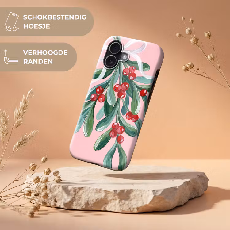 Telefoonhoesje Toughcase - Plant - Kerst - Roze — 5