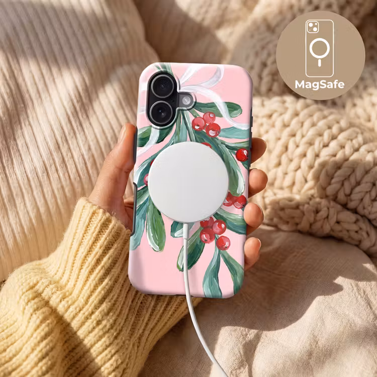 Telefoonhoesje Toughcase - Plant - Kerst - Roze — 8