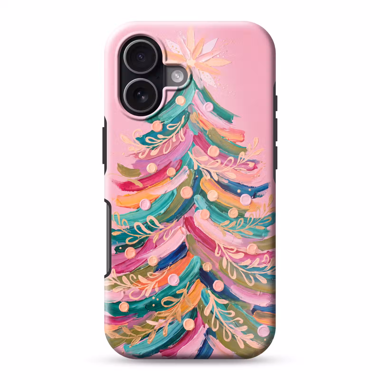 Telefoonhoesje Toughcase - Kerstboom - Abstract - Kleurrijk — 1