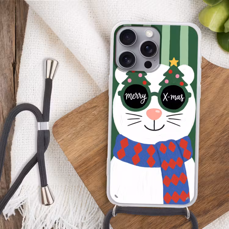 Telefoonhoesje met koord - Dier - Winter - Cartoon — 3