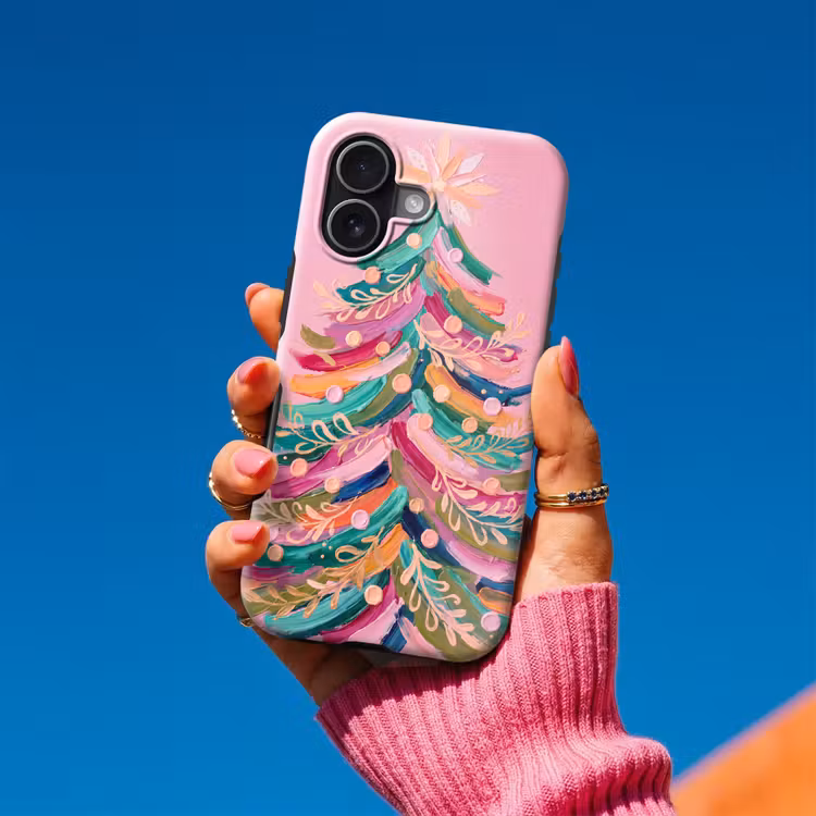 Telefoonhoesje Toughcase - Kerstboom - Abstract - Kleurrijk — 2
