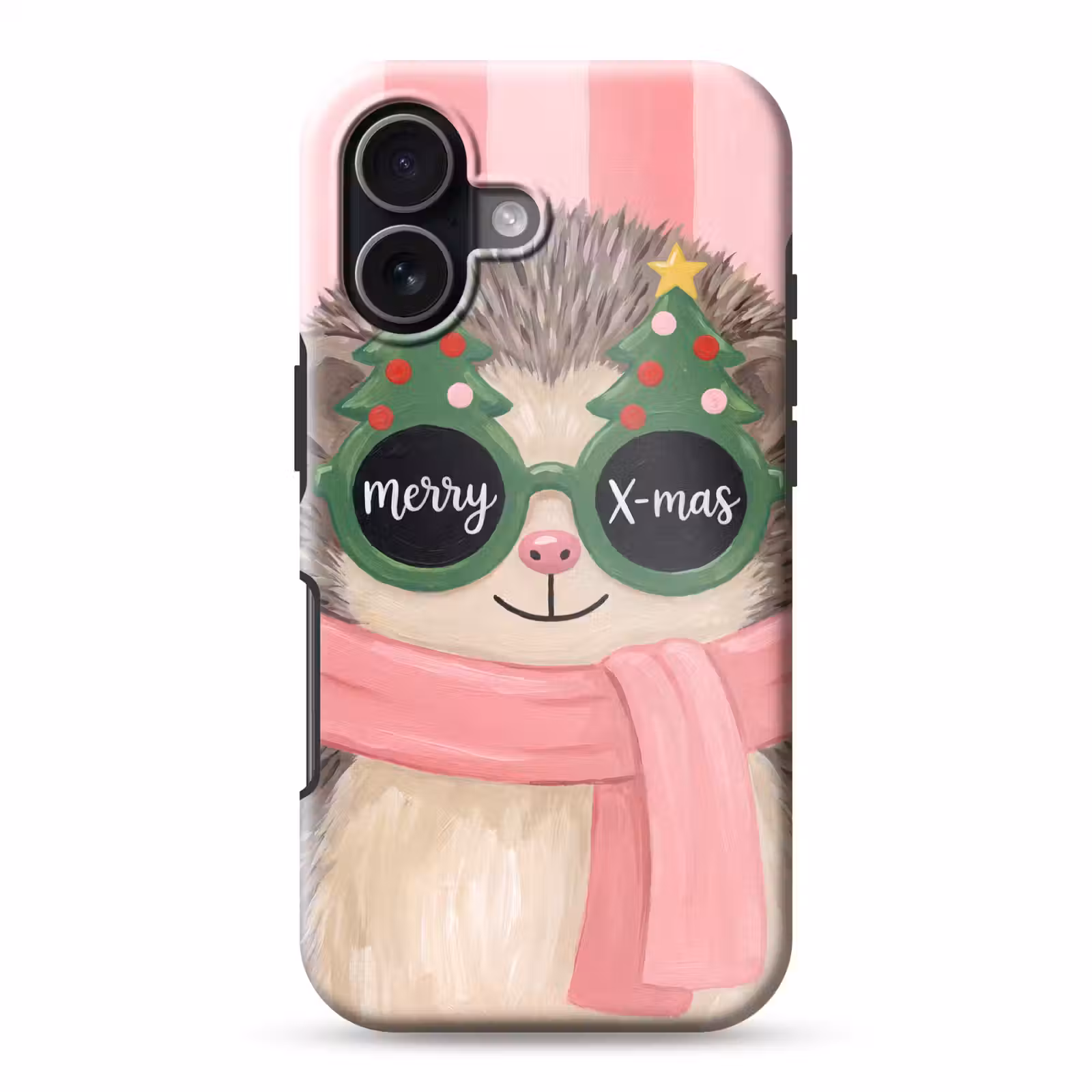 Telefoonhoesje Toughcase - Egel - Kerst - Illustratie — 1