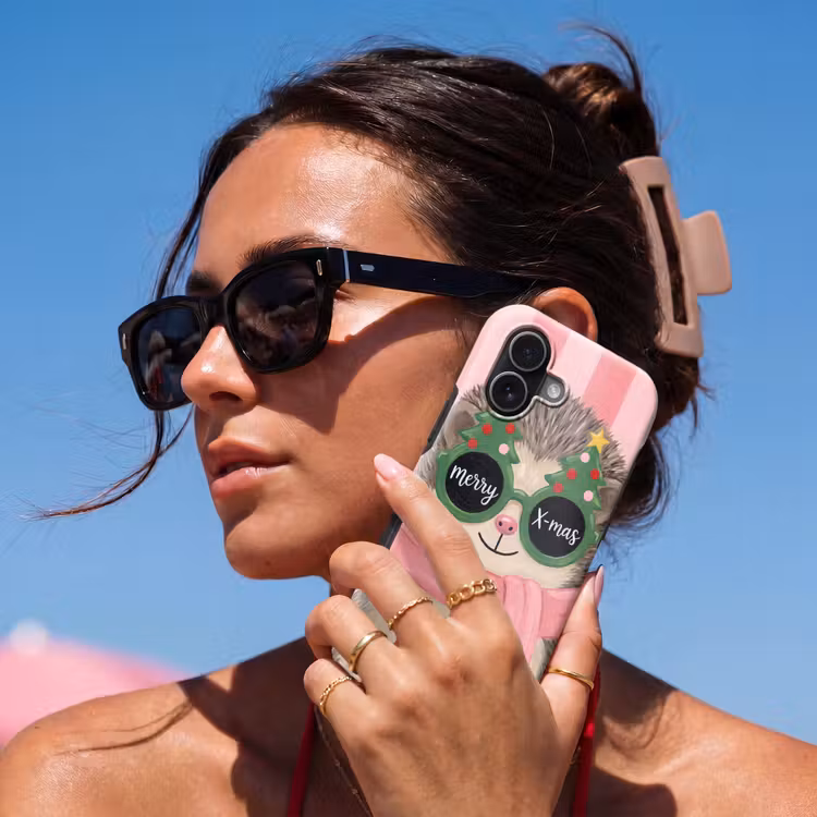 Telefoonhoesje Toughcase - Egel - Kerst - Illustratie — 6