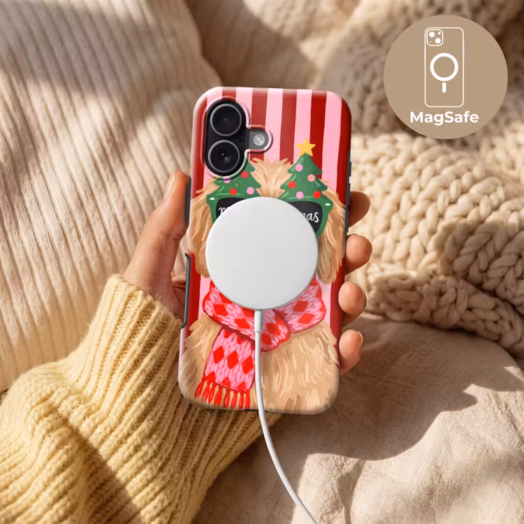 Telefoonhoesje Toughcase - Hond - Kerst - Rood — 8