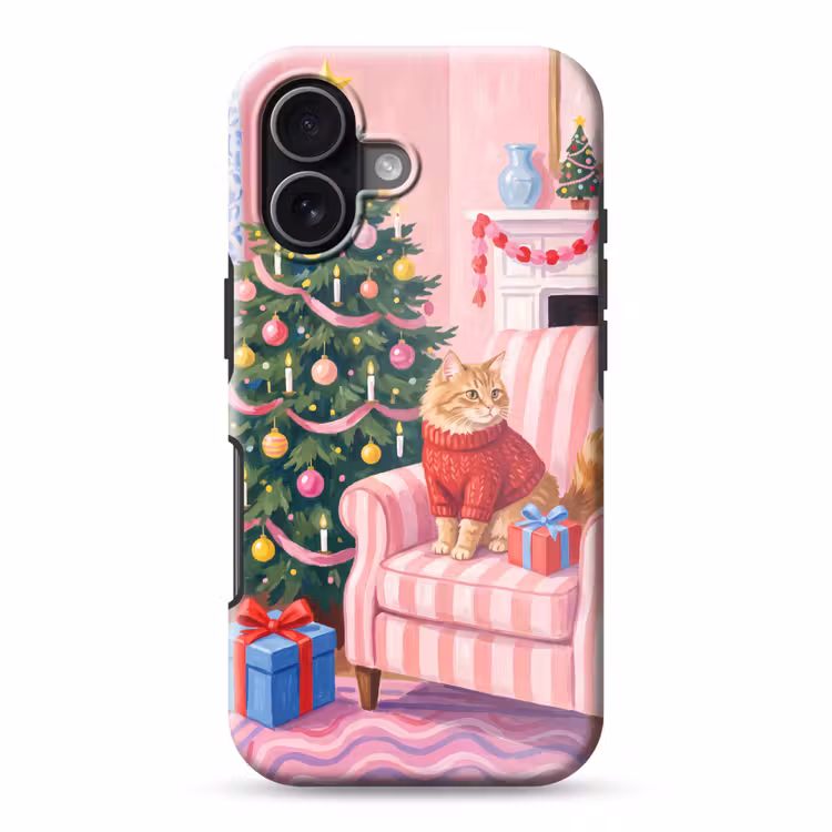 Telefoonhoesje Toughcase - Kat - Kerst - Interieur — 1