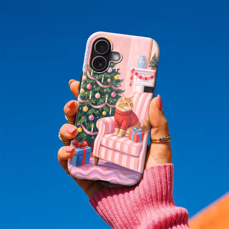Telefoonhoesje Toughcase - Kat - Kerst - Interieur — 2