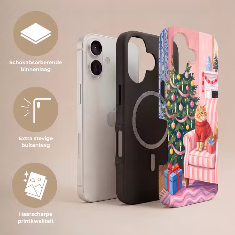 Telefoonhoesje Toughcase - Kat - Kerst - Interieur — 3