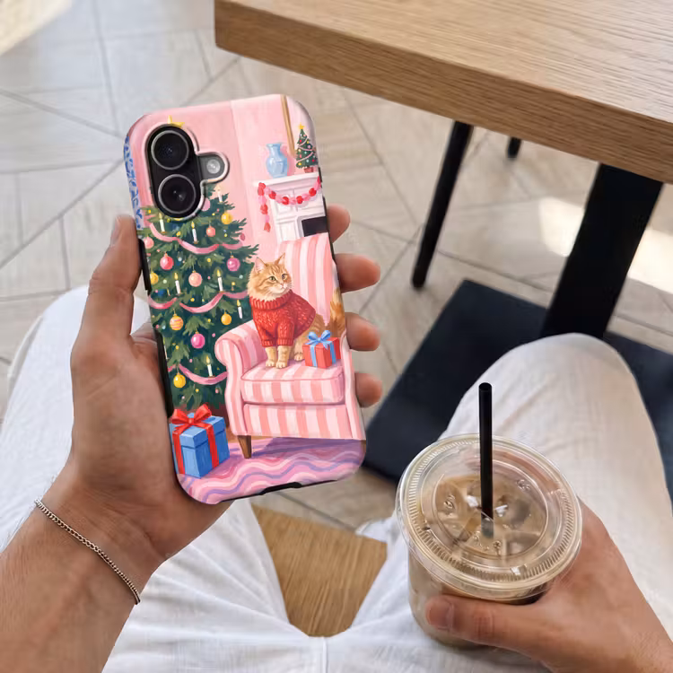Telefoonhoesje Toughcase - Kat - Kerst - Interieur — 4