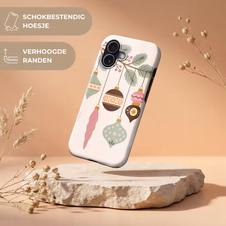 Telefoonhoesje Toughcase - Kerst - Ornamenten - Tak — 5