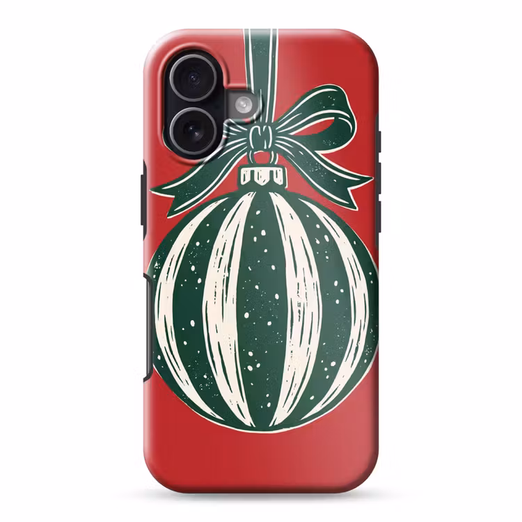 Telefoonhoesje Toughcase - Kerstbal - Kerst - Rood — 1
