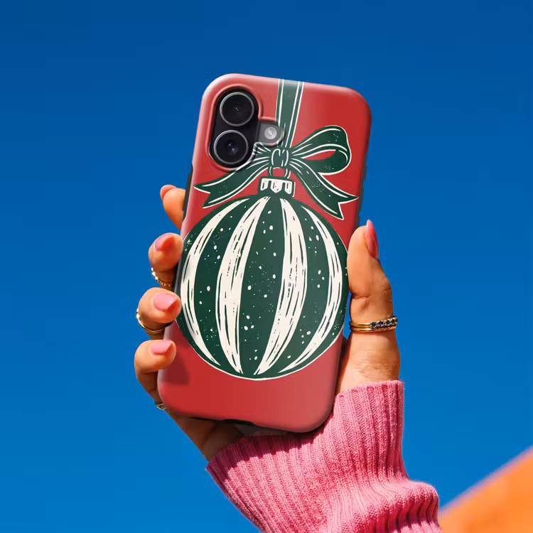 Telefoonhoesje Toughcase - Kerstbal - Kerst - Rood — 2