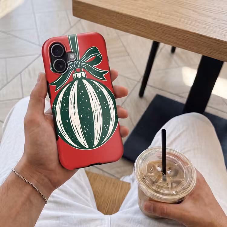 Telefoonhoesje Toughcase - Kerstbal - Kerst - Rood — 4