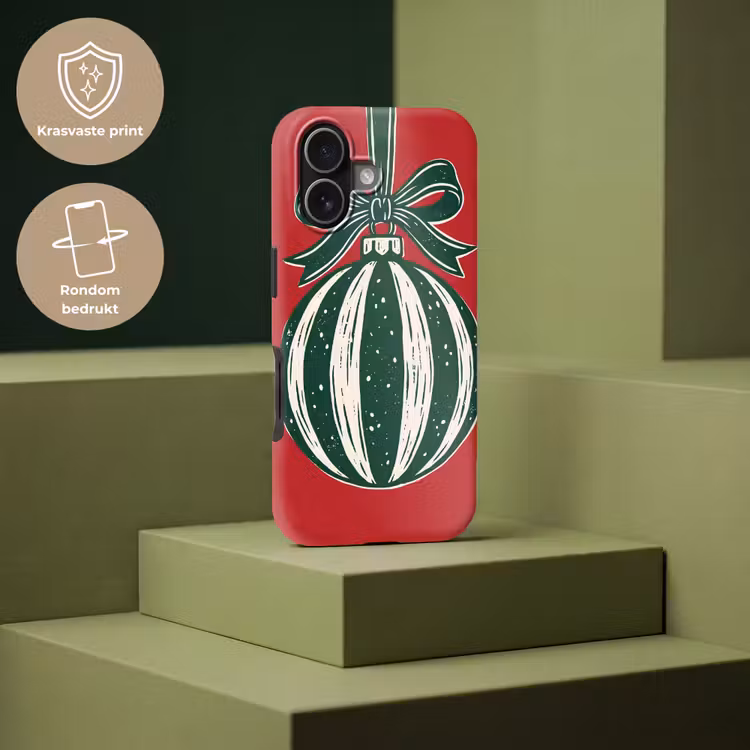 Telefoonhoesje Toughcase - Kerstbal - Kerst - Rood — 7