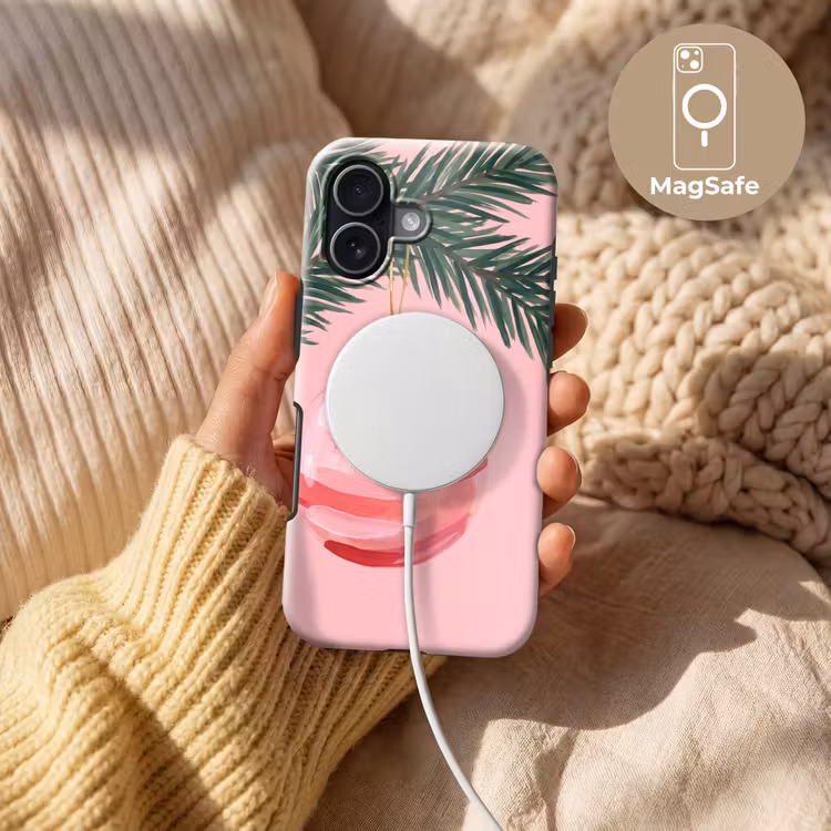 Telefoonhoesje Toughcase - Kerstbal - Roze - Kerst — 8