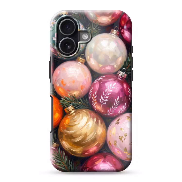 Telefoonhoesje Toughcase - Kerstballen - Kleurrijk - Feest — 1