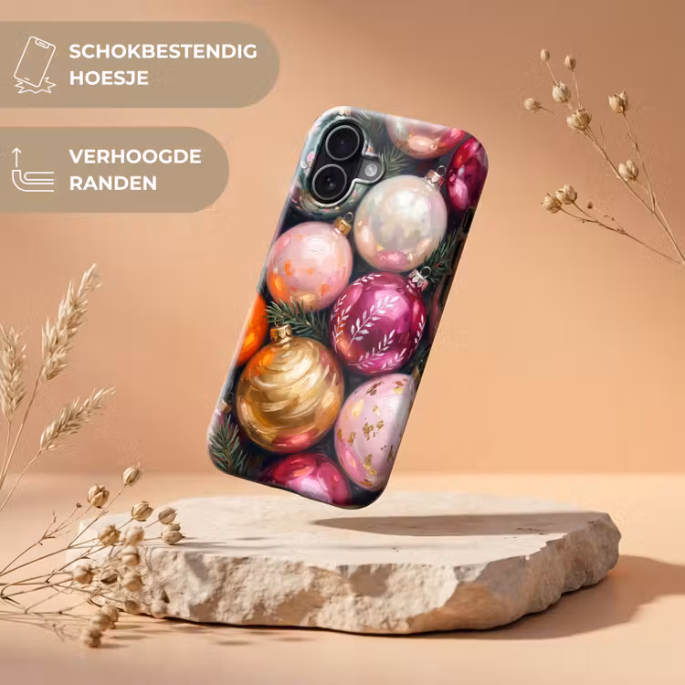 Telefoonhoesje Toughcase - Kerstballen - Kleurrijk - Feest — 5
